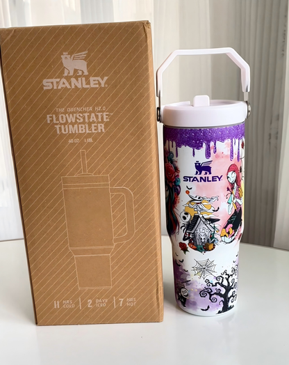 🔥40oz Sally x Jack Skellington Tumbler Noctilucent 🚚Free Shipping